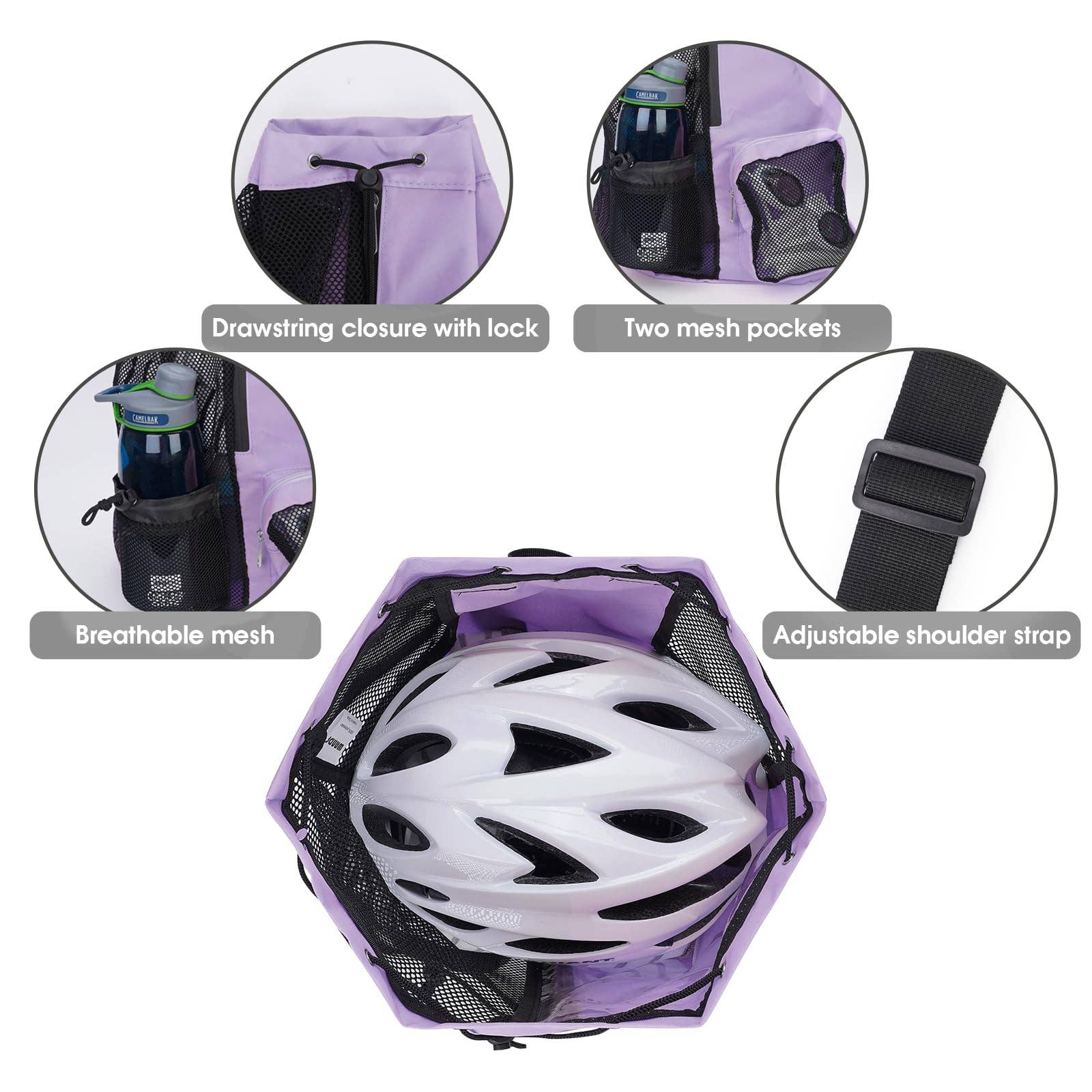 wandf - Wholesale Beach Bag - WANDF Mesh Drawstring Backpack with Wet Pocket Beach Bag97