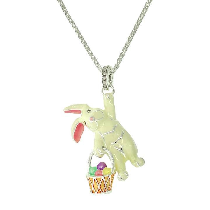 Breloque ornée d'un adorable lapin de Pâques en argent de Ritzy Couture pour la vente par Ritzy Couture by Esme Hecht