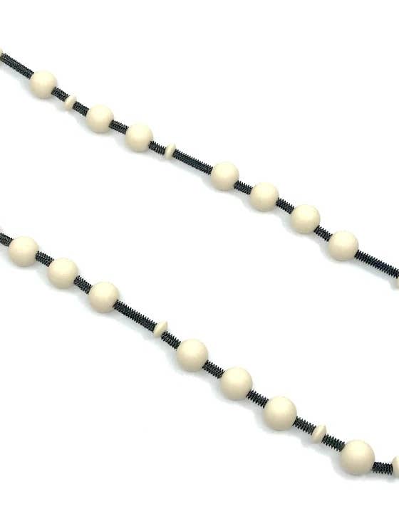 907 Tan - Tan Long Rubber Beads Necklace for wholesale by Sea Lily