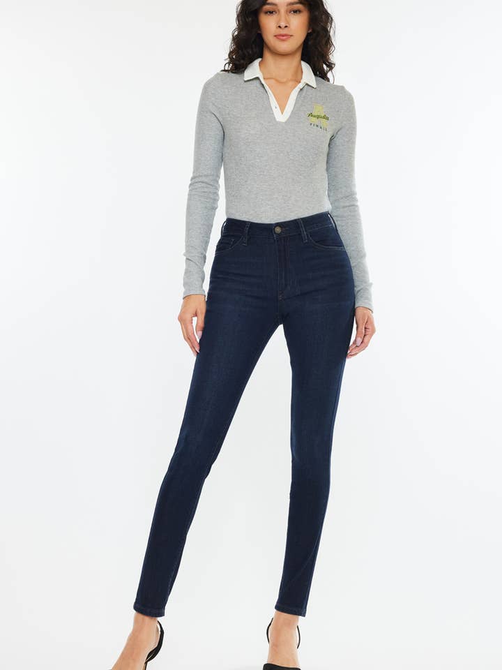 OPEN PACK HIGH RISE SUPER SKINNY JEANS-KC11235SD-V2 for wholesale by Kan Can USA