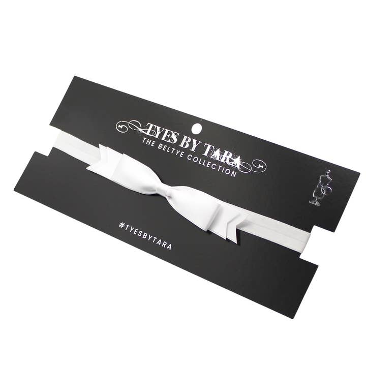 Enchantress White Beltye™ | White Bow Adjustable Belt for wholesale by Tyes By Tara