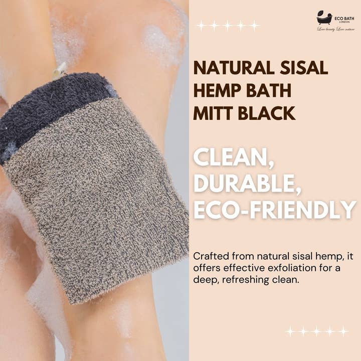 Eco Bath London - Wholesale Exfoliating gloves/mitts - Natural Sisal Hemp Bath Mitt1