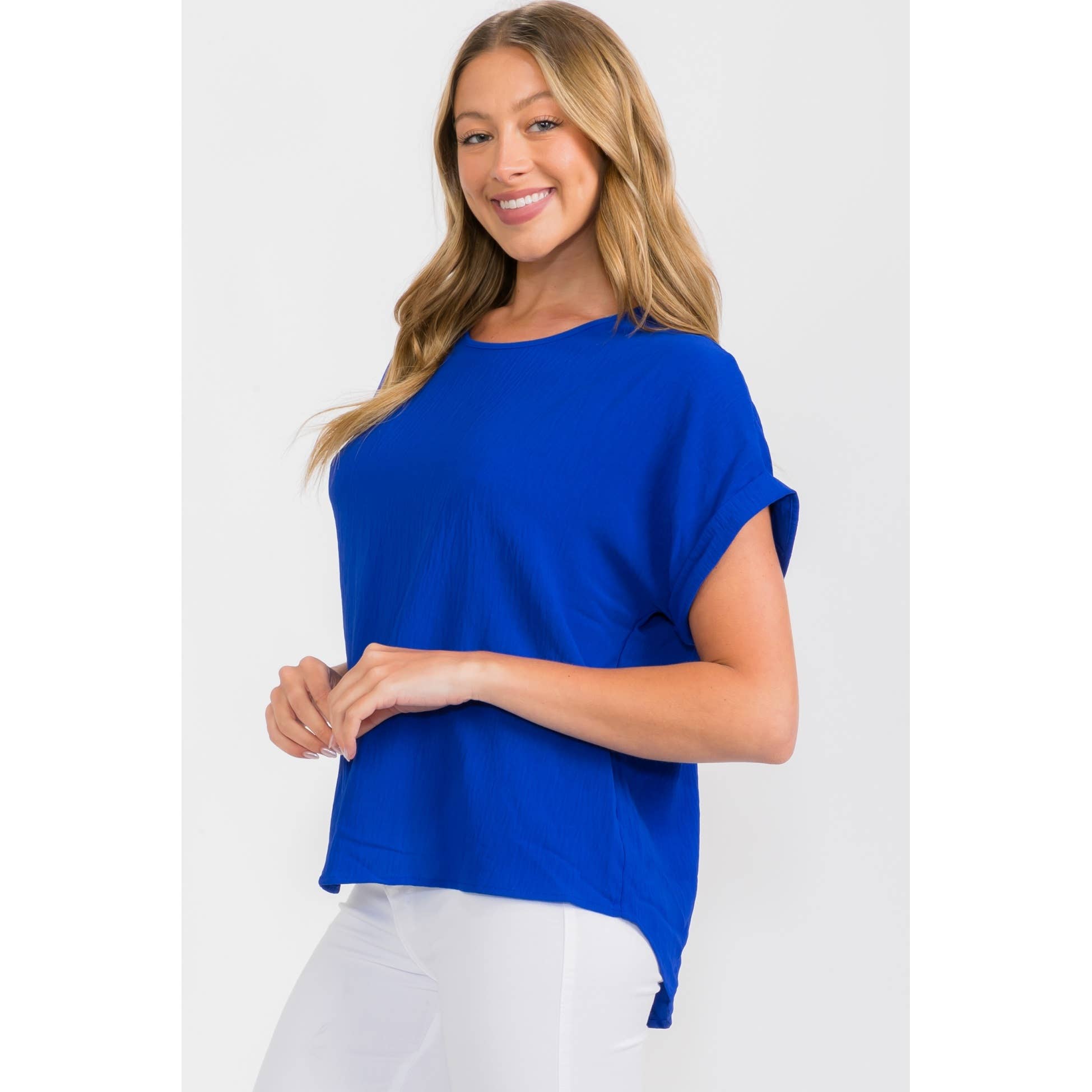 Bleu Surf HAUT DOLMAN À MANCHETTE AIR FLOW en vente sur Faire1