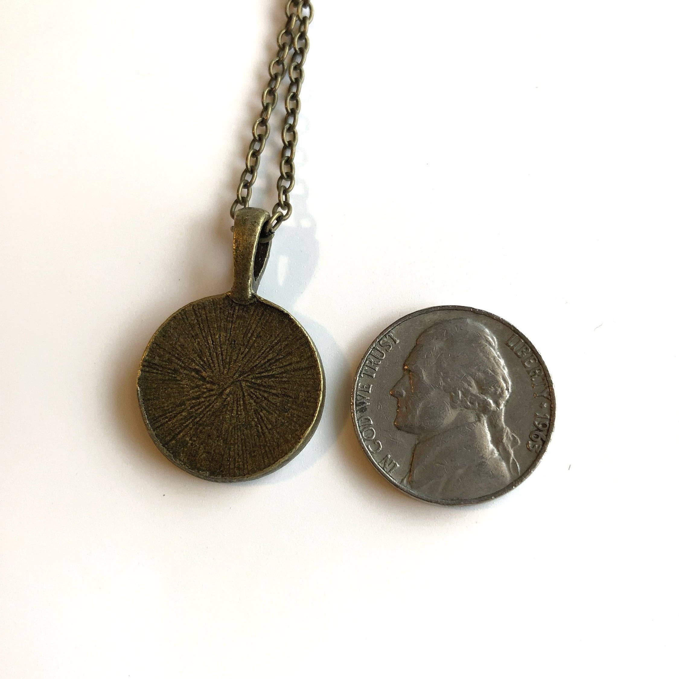 Postage Stamp Jewelry - Wholesale Pendant/Charm Necklace - 1950 Nataraja (Shiva) - India Stamp - Postage Stamp Jewelry - Vintage Postage Stamp Necklace - Antique Bronze2