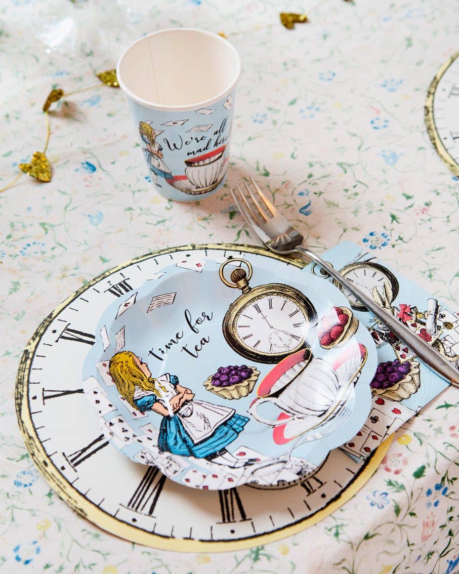 Talking Tables UK – wholesale Disposable plate – Blue Alice in Wonderland Plates| 12 Pack | Tea Party |1