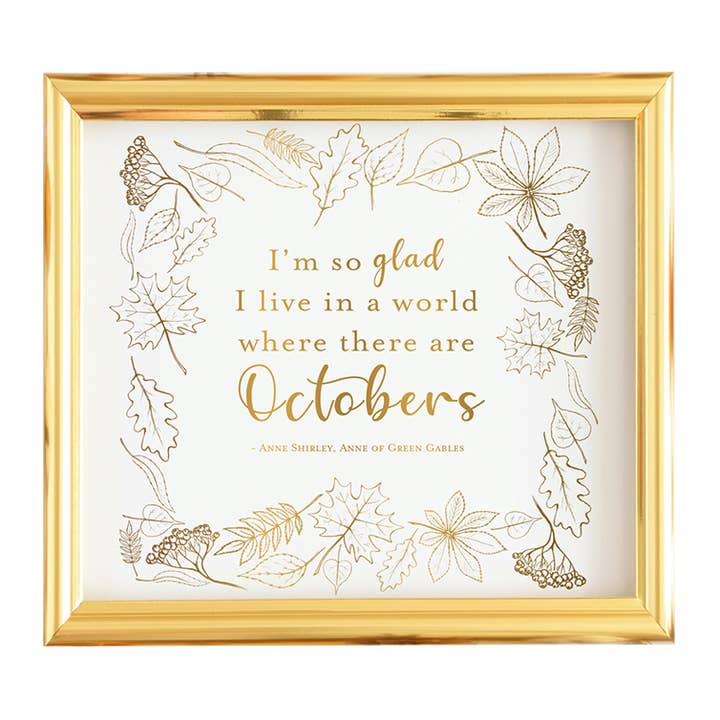 "October" Quote Print on Heavy Weight Paper for wholesale by Shop At Sullivan