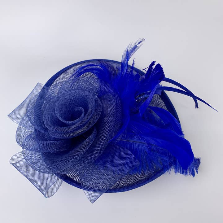 Floris Linens - Wholesale Fascinator Hat - Women's - Derby Feather Hat Fascinator for Parties (11 Colors)