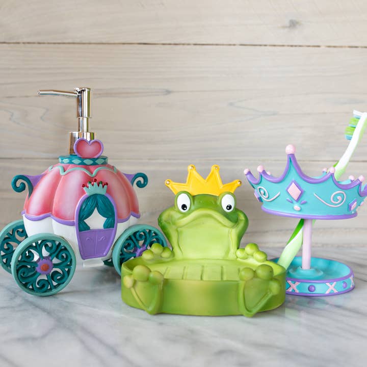 Borders Unlimited – wholesale Bath soap dish – Princess Camryn Frog Soap Dish / Trinket Holder2