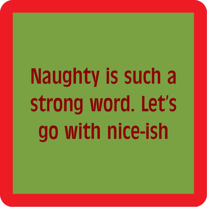 BASE Xmas Niceish | Presente Engraçado para Festas | Decoração de Bar em Casa por atacado de Drinks on Me