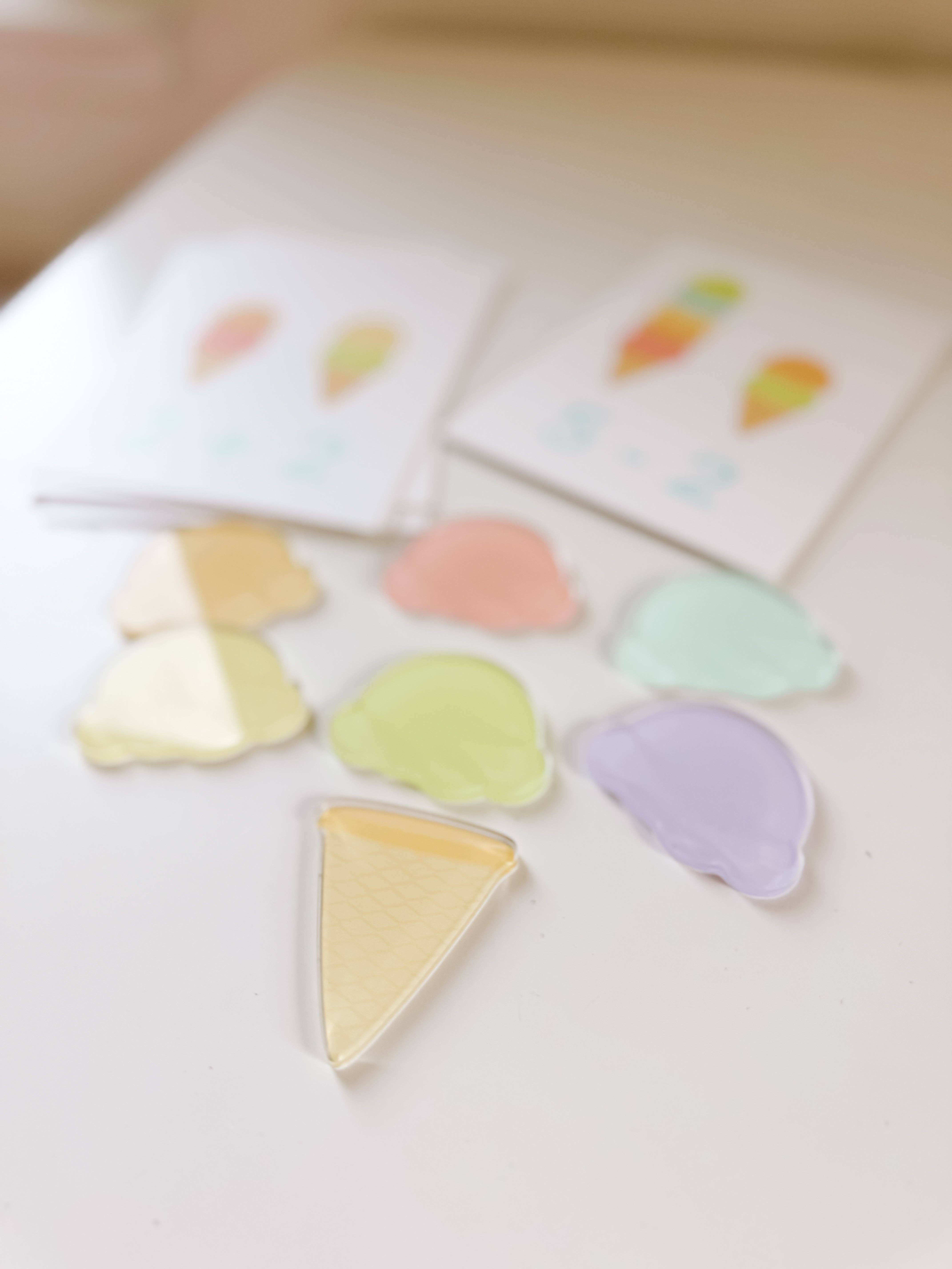 GoodnightFox - Vente Cartes d'apprentissage – enfant et bébé - Kit sensoriel de mathématiques avec crème glacée5