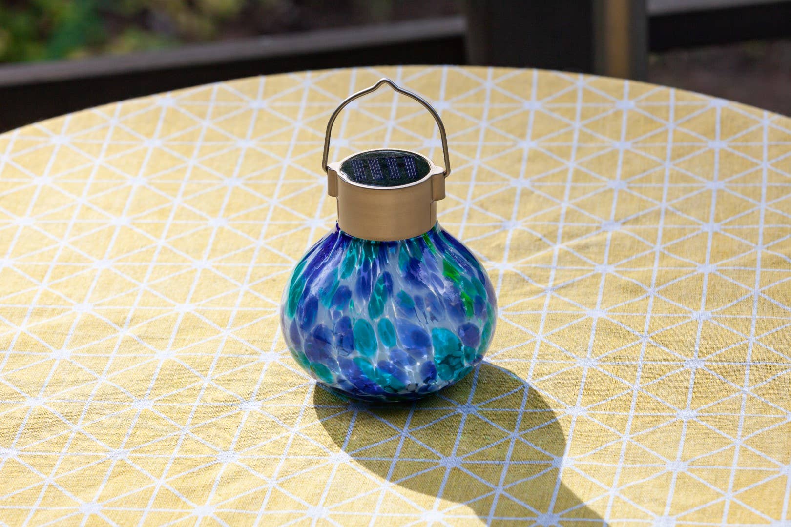 Allsop Home & Garden - Wholesale Outdoor/Lawn Light - Tea Lantern - 5" Glass Outdoor Solar Lantern - Tidal Blue6