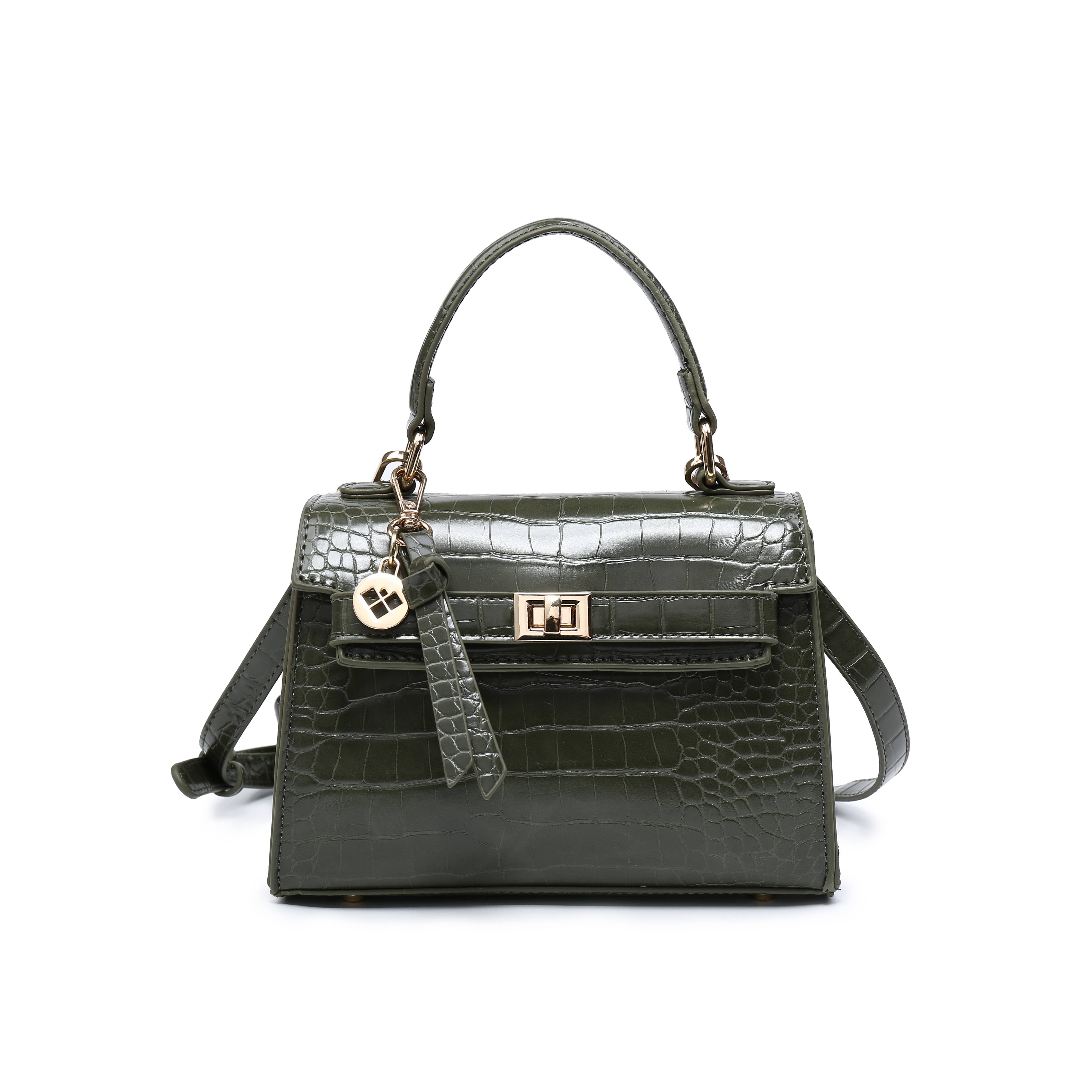 Papaya Fashion Ltd - Wholesale Top Handle Bag - Women's - CC119-Top Handle Flap Twist Lock Tassel Charm Grab Bag0