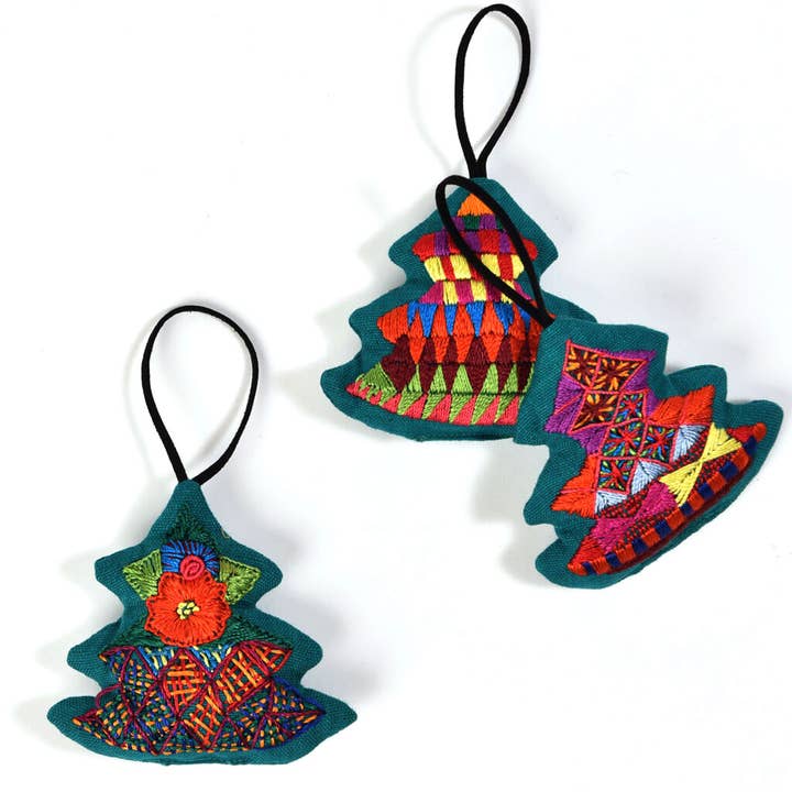 Mayamam Weavers - Wholesale Ornament - Hand Embroidered Christmas Holiday Ornaments from Guatemala17