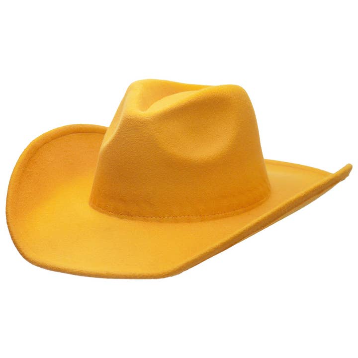 Cap Zone - Wholesale Cowboy Hat - Unisex - Blank Solid Felt Yeehaw Cowboy Hat11