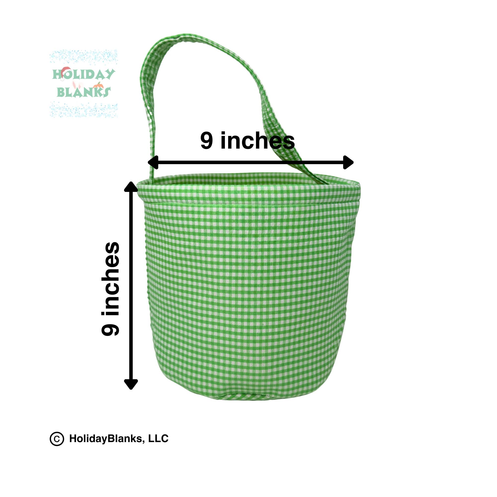 Holiday Blanks - Wholesale Basket - Gingham Halloween basket embroidery blanks3