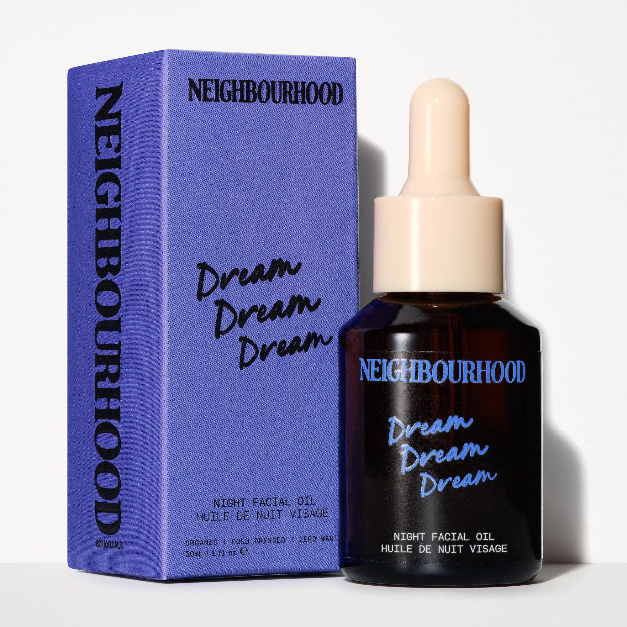 Gesichtsöl „Dream Dream Dream“ für die Nacht, 30 ml für den Großhandel von Neighbourhood Botanicals
