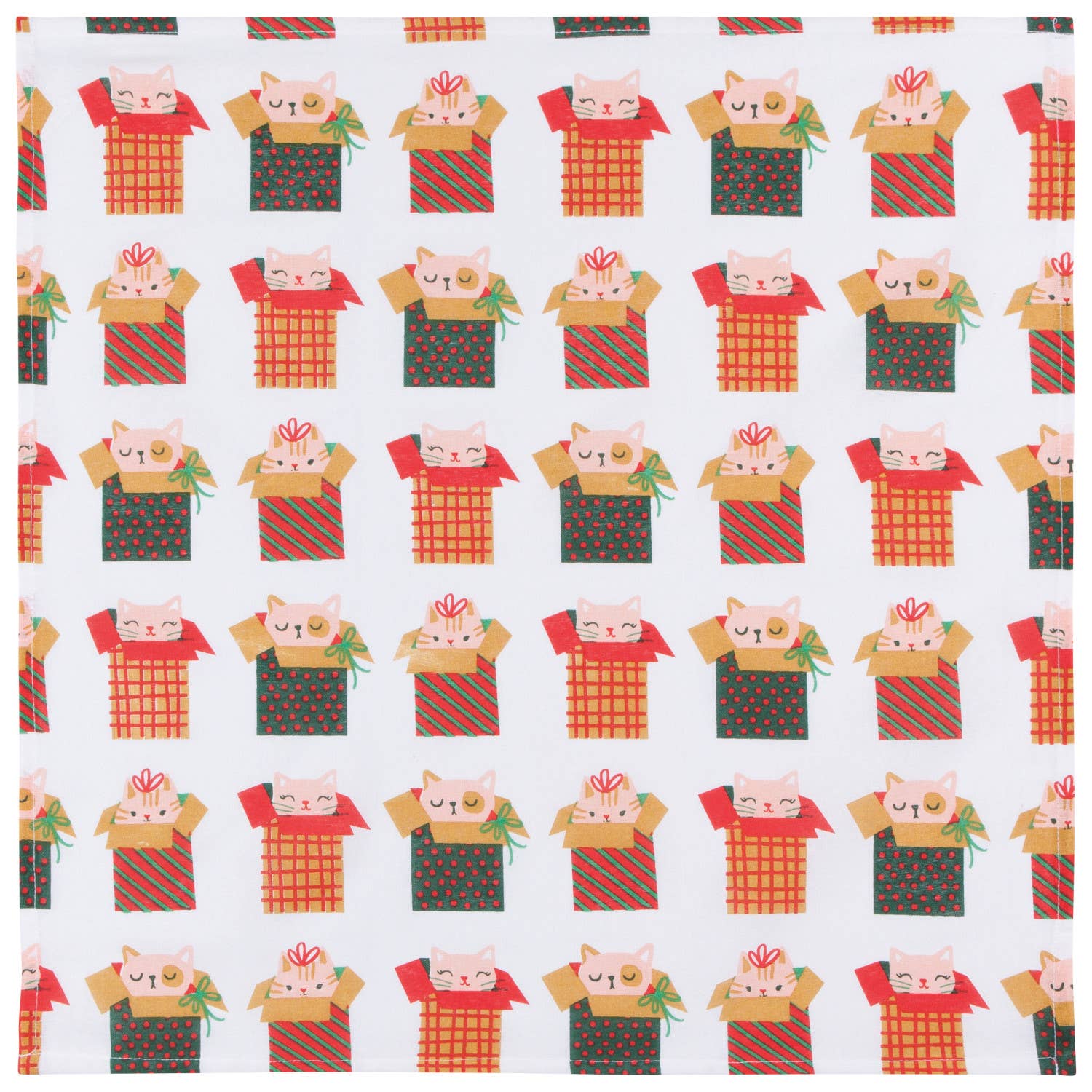 Danica Jubilee - Wholesale Tea Towel - Let it Meow Christmas Floursack Dishtowels Set of 22