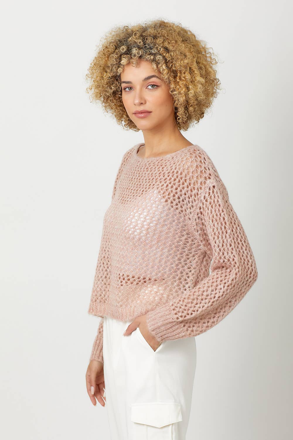 Mystree – Pulôver - Mulher por atacado – 60897 Camisola Pulôver Metálica Net24