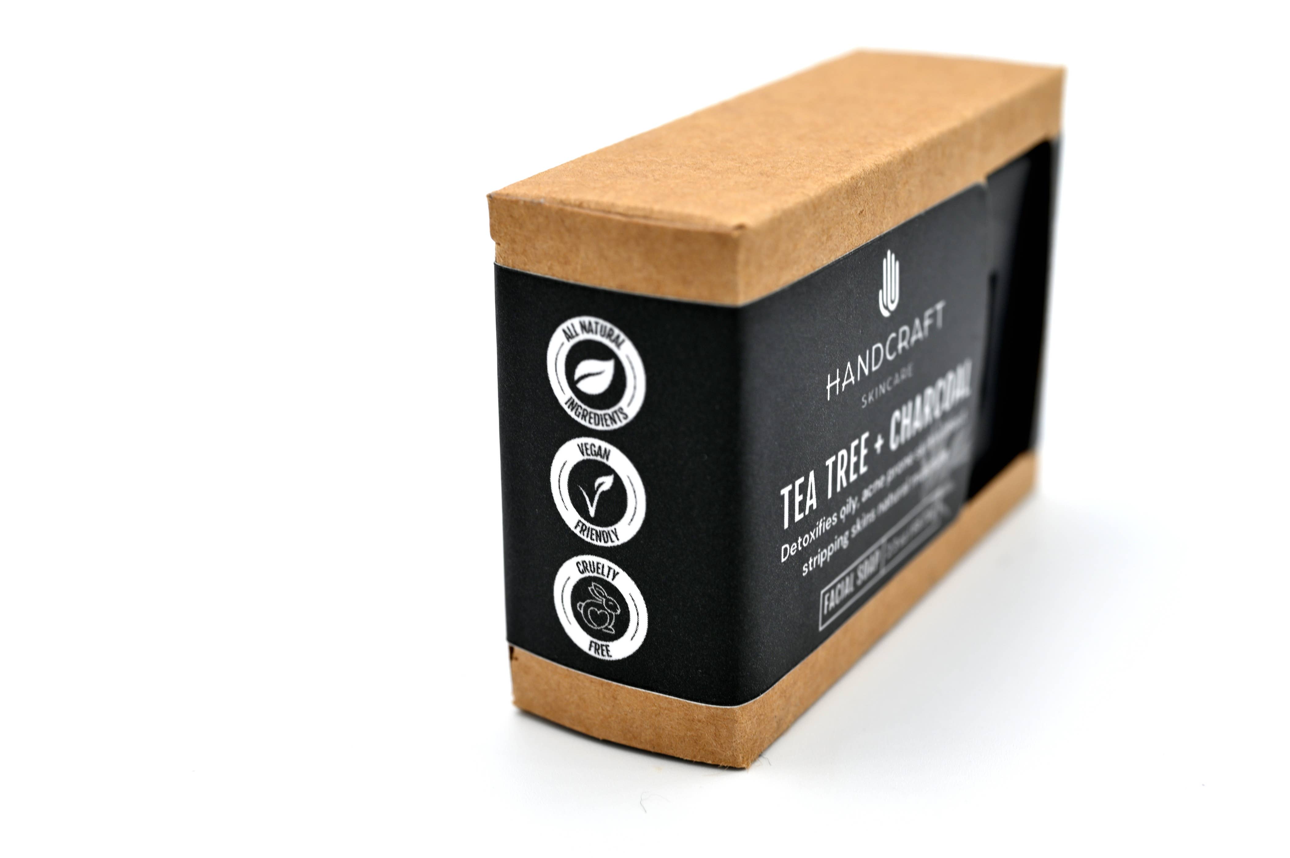 HandCraft Skincare - Wholesale Facial Cleanser - Tea Tree + Charcoal Detoxifying Facial Soap2