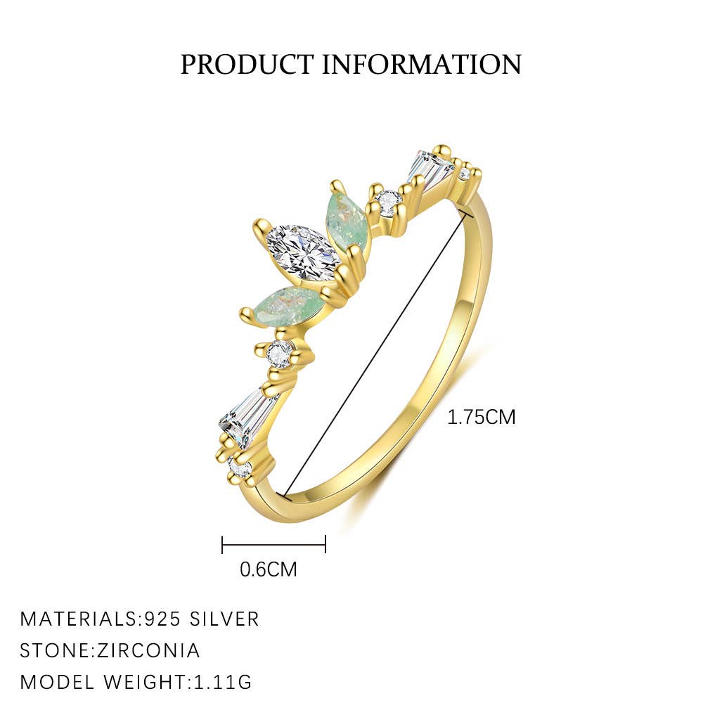 Gioiellin - S925 Silver Jewelry - Wholesale Multi-Stone Ring - 925 Sterling Silver Colored Zircon Star and Moon Ring2