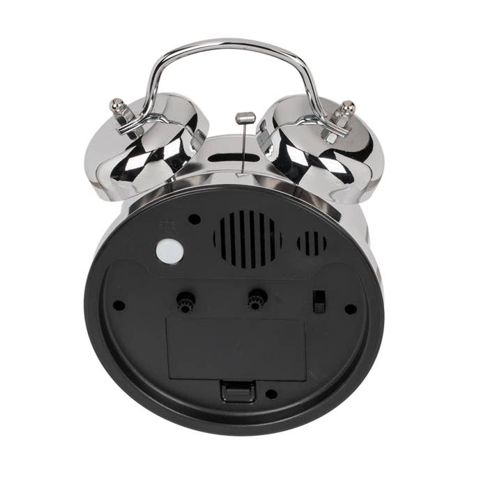 Out of the blue KG - Wholesale Alarm Clock - Metal Alarm Clock, Chrome,1