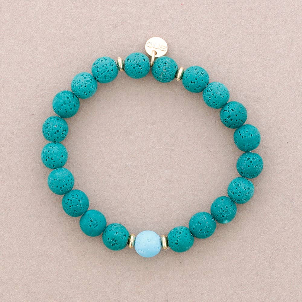 Sonata - Vente Bracelet de perles - Bracelet élastique avec boules d'imitation de pierres de lave5