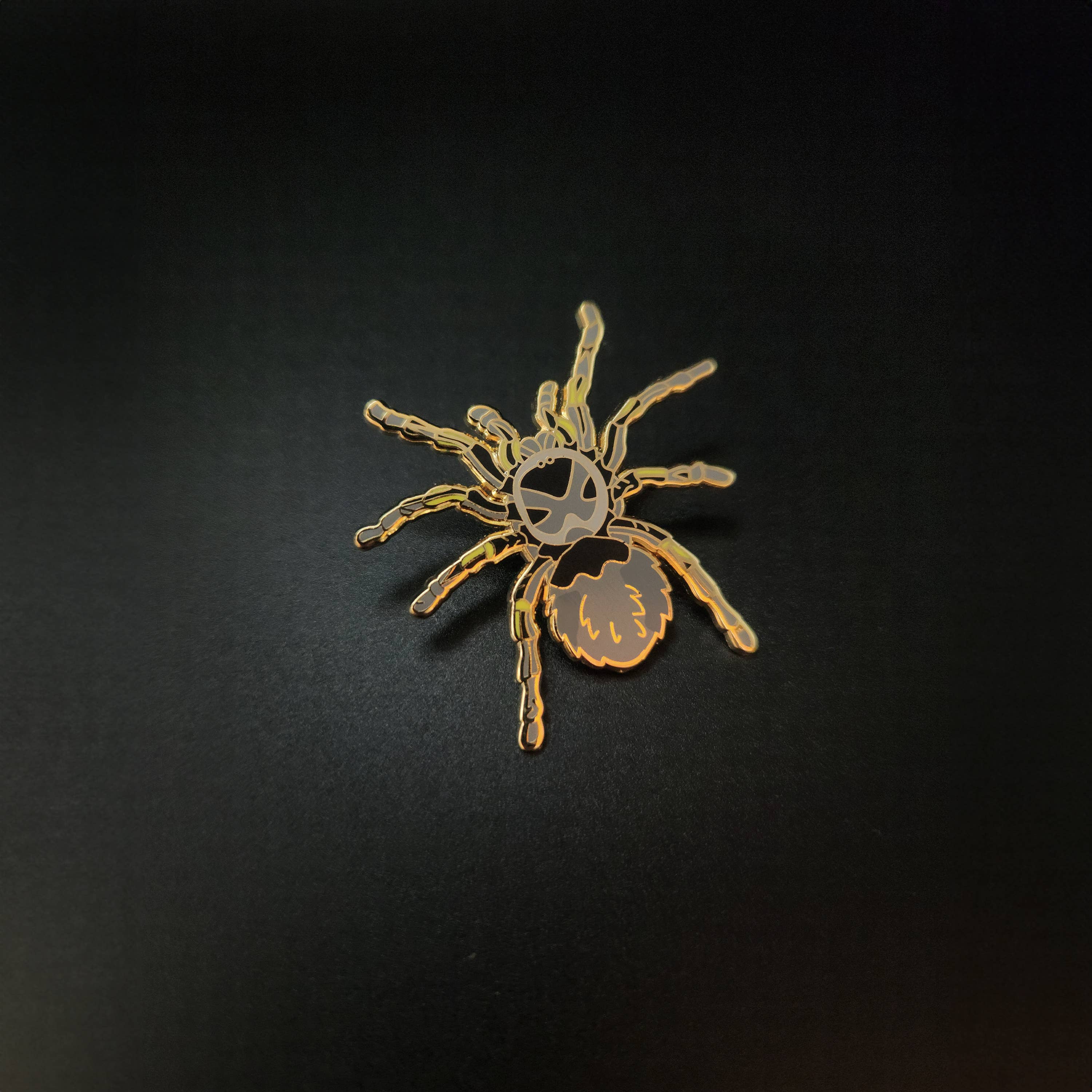 Pinsects - Wholesale Lapel Pin/Button - Chaco Golden Knee Tarantula Educational Insect Enamel Pin2