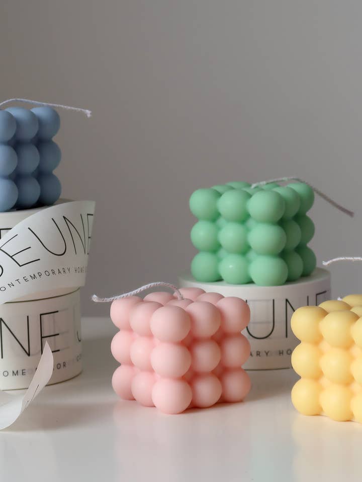 Bubble candle - scented or unscented for wholesale by Jeune Home