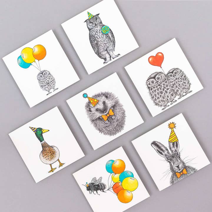 Wild Lines - Wholesale Love Card - Animal Love Card - Little Owls // Eco-friendly Cards // Wildlife Art Cards2
