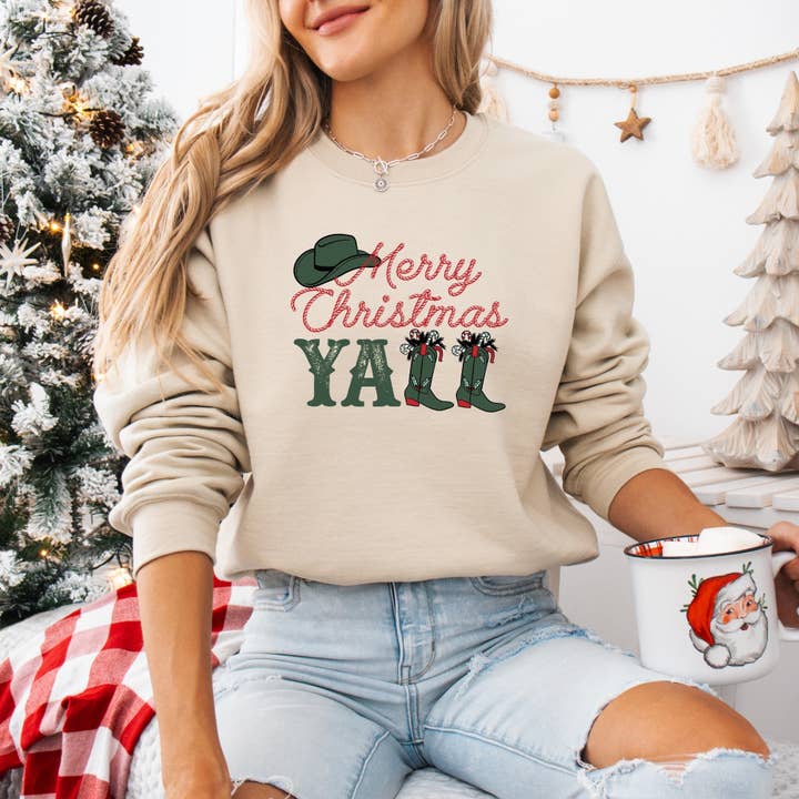 DTF Office - Wholesale Sublimation Transfer - Cowboy Merry Christmas Yall DTF Transfer5