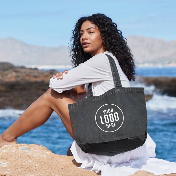 Custom Logo Garment Dyed Shopping Bag for wholesale by Lovetree Design