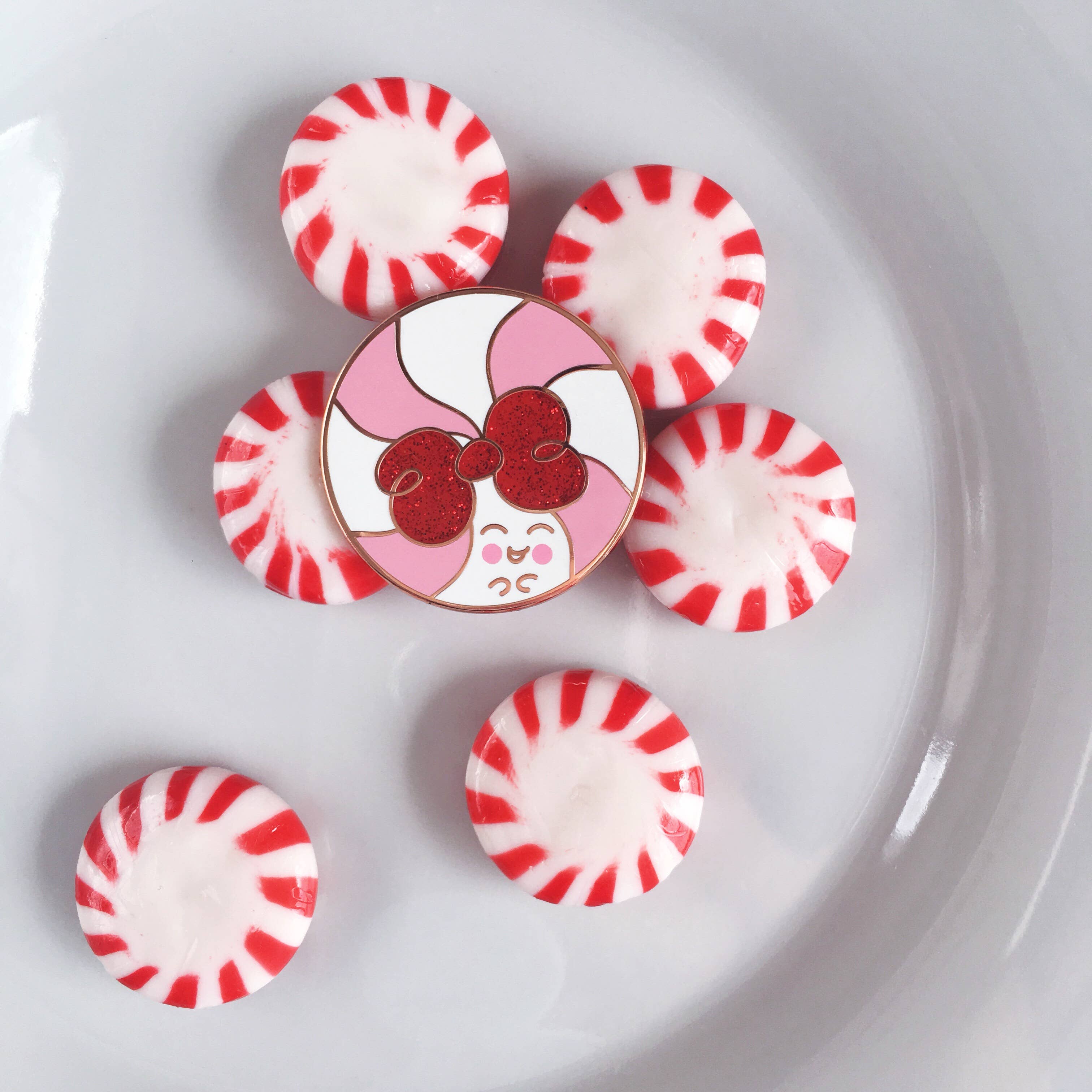 The Avera Boutique - Wholesale Lapel Pin/Button - Pattie the Peppermint Enamel Pin4