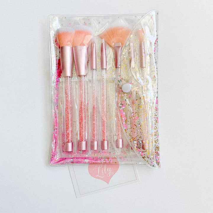 Pink Summer Shimmer Brochas de Maquillaje para venta al por mayor de Little Lily Shop