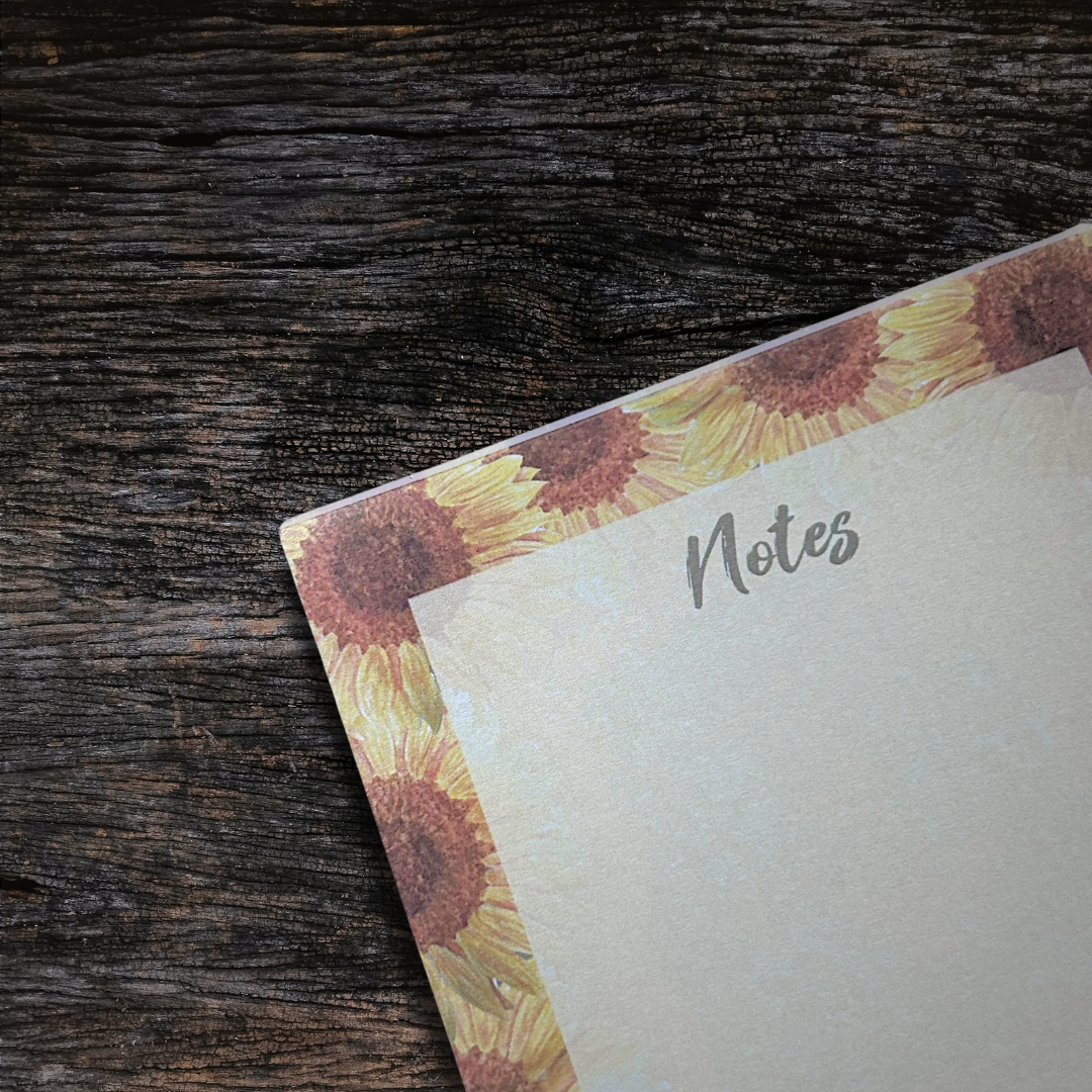 Write Your Story – wholesale Notepad – Sunflower DL Notepad3