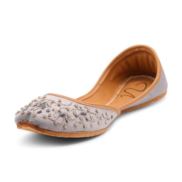 Riwa - Gray Jutti for wholesale by Ujaala