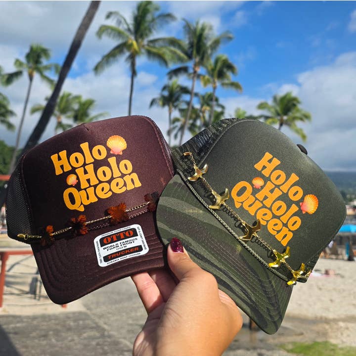 Holoholo Queen Adult Trucker Hat- Sunrise Shell for wholesale by IwaWhy