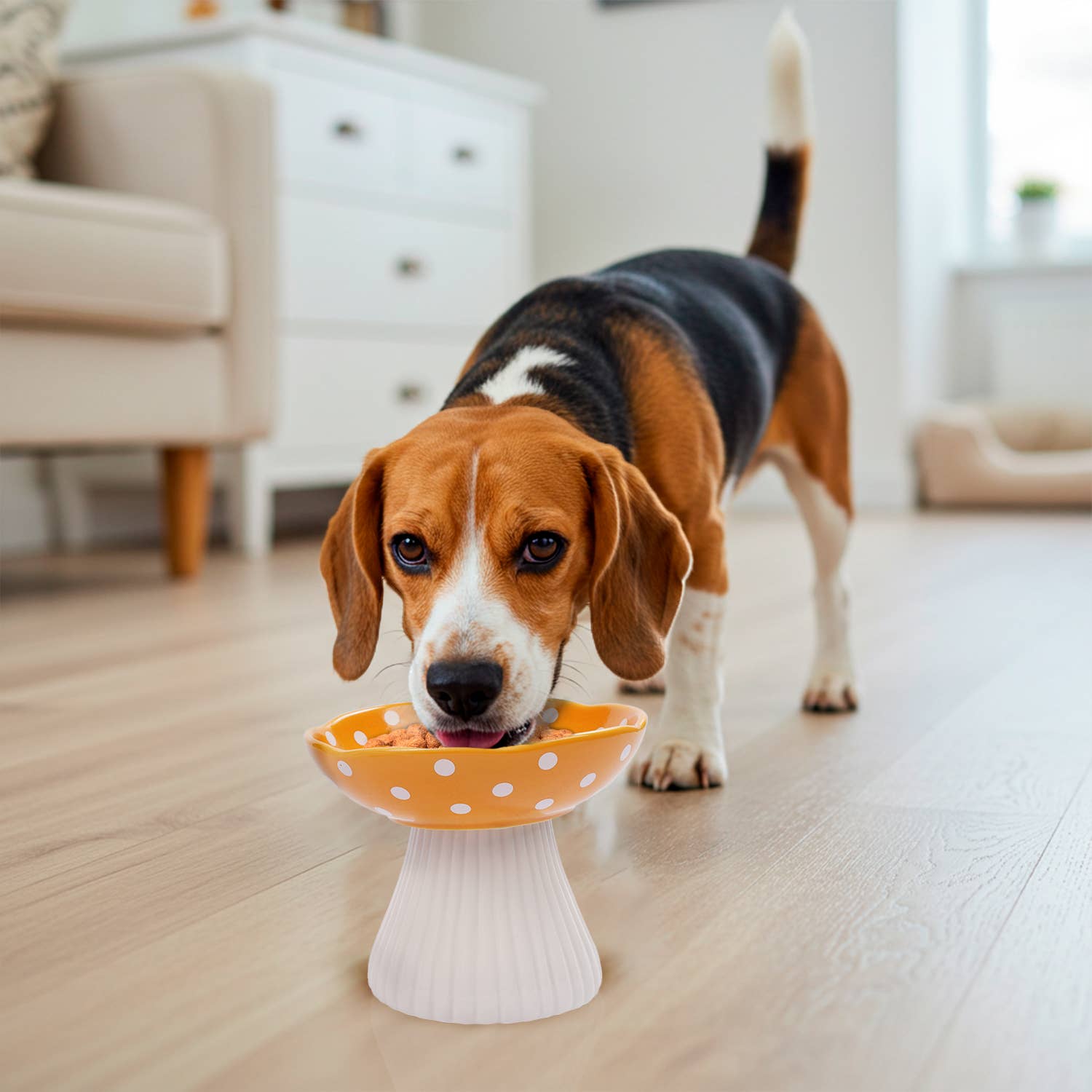 Precious Tails - Wholesale Pet Bowl - Cat/Dog - Mushroom Shaped  Stoneware Elevated Pet Bowl4