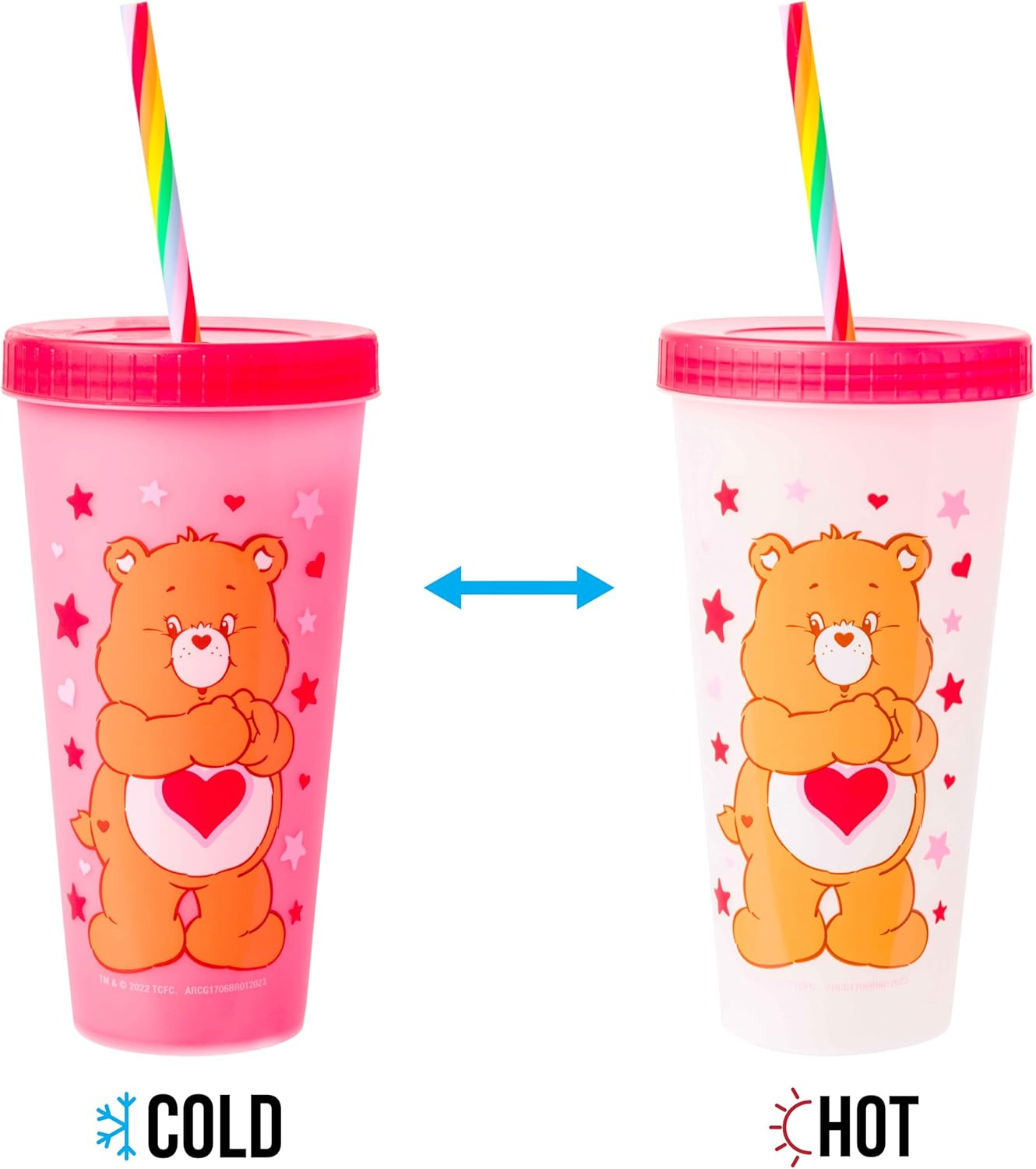 AJ TOYS & GAMES - Wholesale Drinking Glass/Cup - Kids & Baby - Care Bears 4 Pack Plastic Color Changing Tumblers 24 oz5