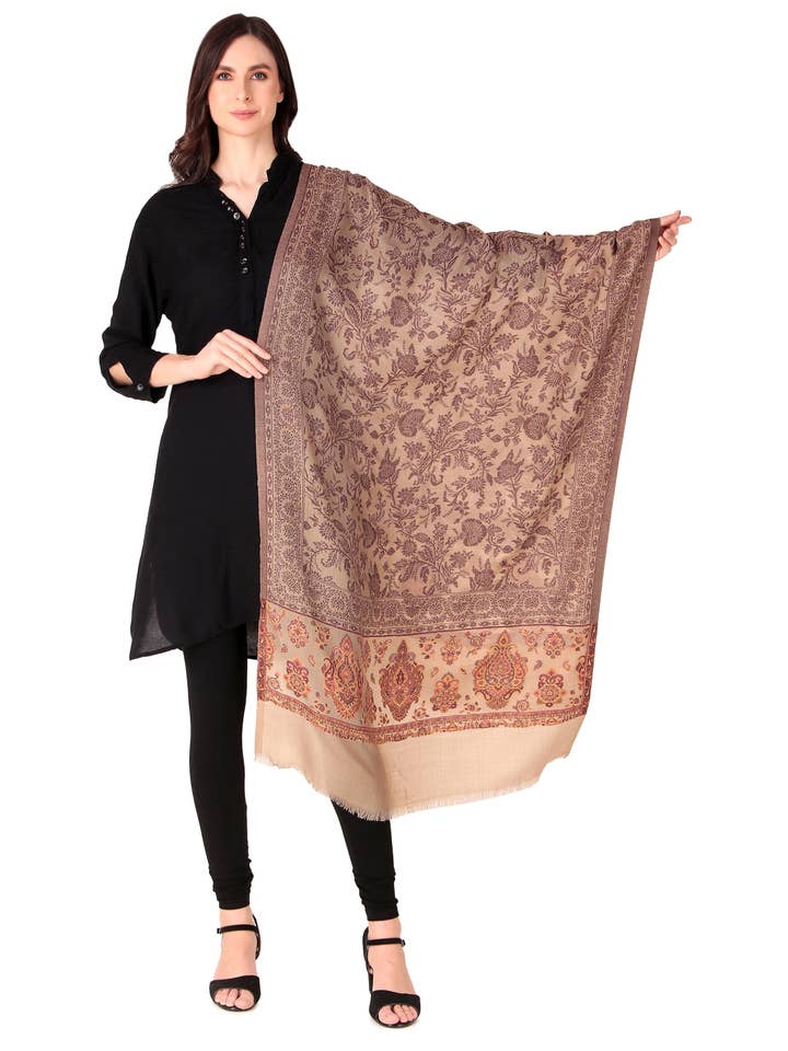 Tooshmoda dames jamawer sjaal, jacquard | maat 70 x 200 cm | voor wholesale door TOOSH MODA