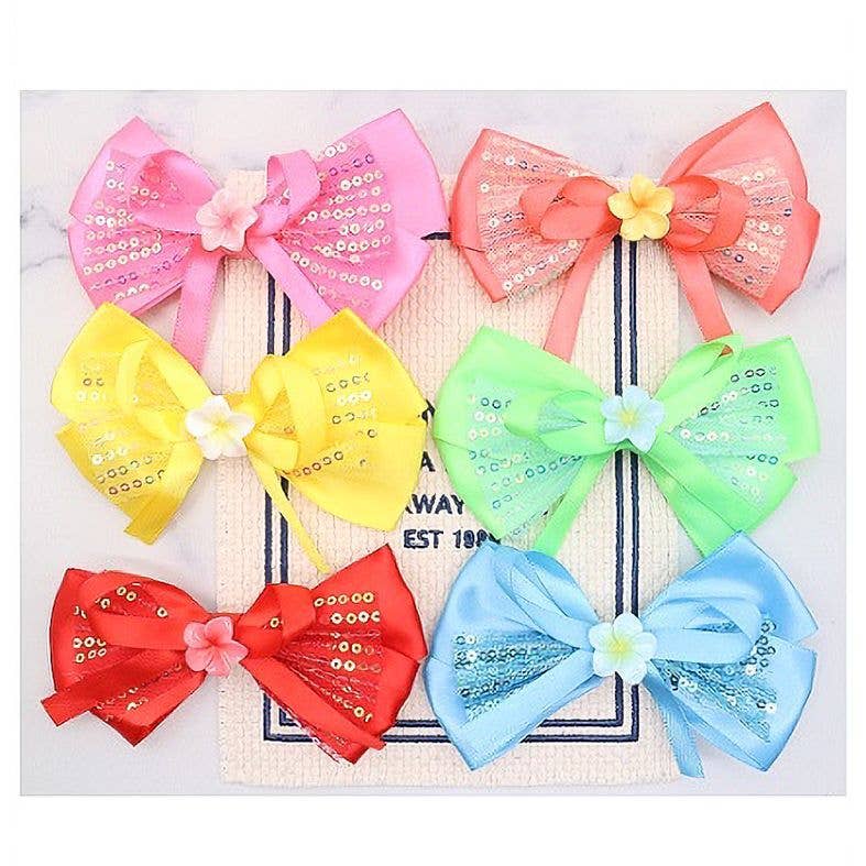 Diacly - Vente Ruban à cheveux – enfant - Lot de 12 pinces à cheveux fleur Bling Barrette1