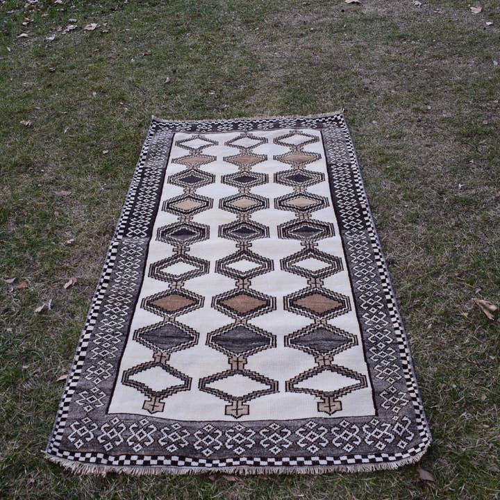 Tappeto Vintage Tradizionale Area Rug Turco Anatolico Oushak per la vendita all'ingrosso da parte di Vintage Pillows Store