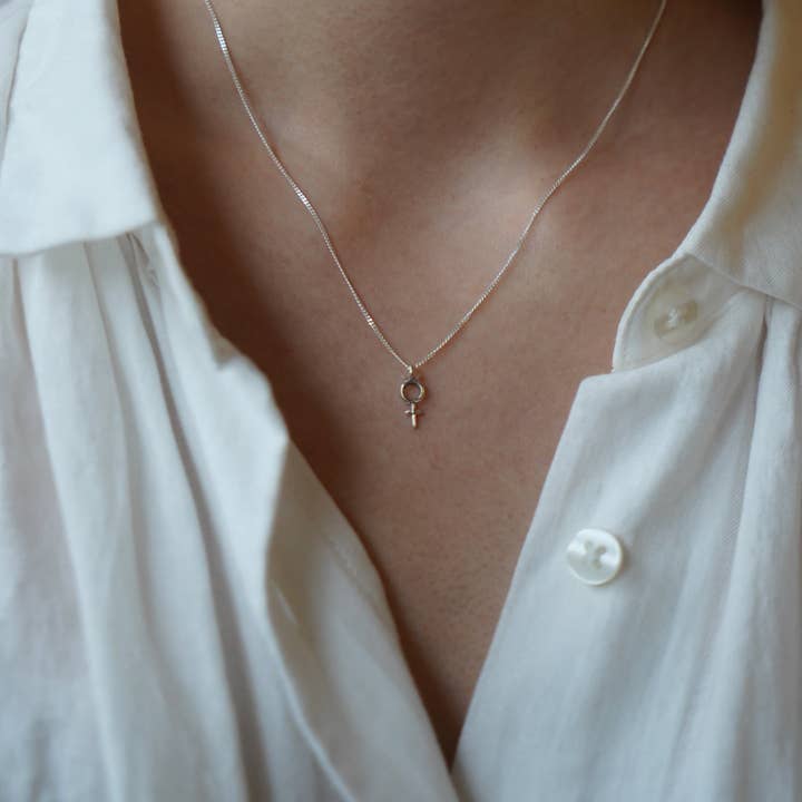 Rachel Entwistle Jewellery - Venta al por mayor Collares con colgantes/abalorios - Colgante Tria Prima Mini Plata - Mercurio