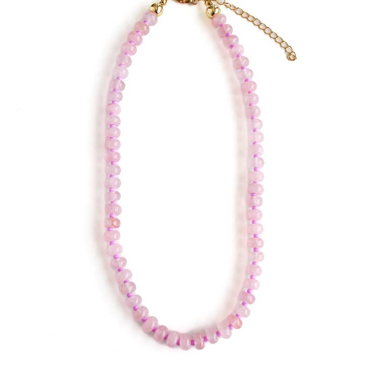 Social Grace & Company - Vendita all'ingrosso Collane di perline/perle - Collana Collezione Costiera - Collana di Pietre Preziose in Vetro, Girocollo con Perline di Vetro Anthro, Collana Artigianale con Perline Colorate, GemN-053