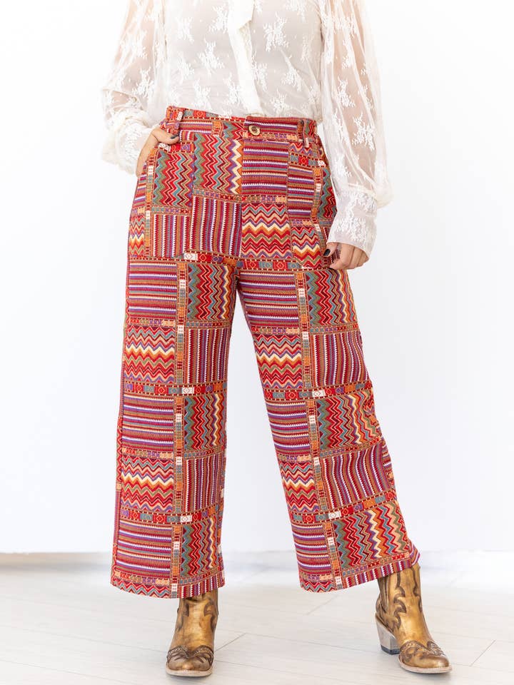 TH56 RED PATCH PANT (8 Piece) for wholesale by Turquoise Haven