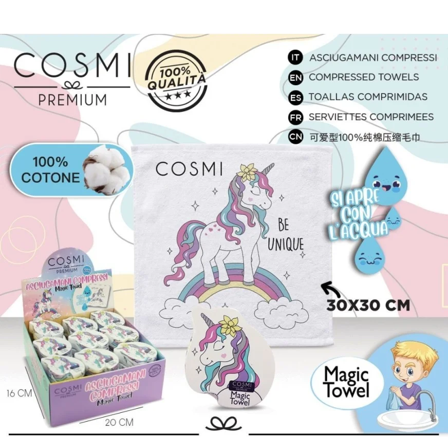 LS GROUP – Großhandel Handtuchset – Komprimierte Handtücher 30x30 cm – 100% Baumwolle0