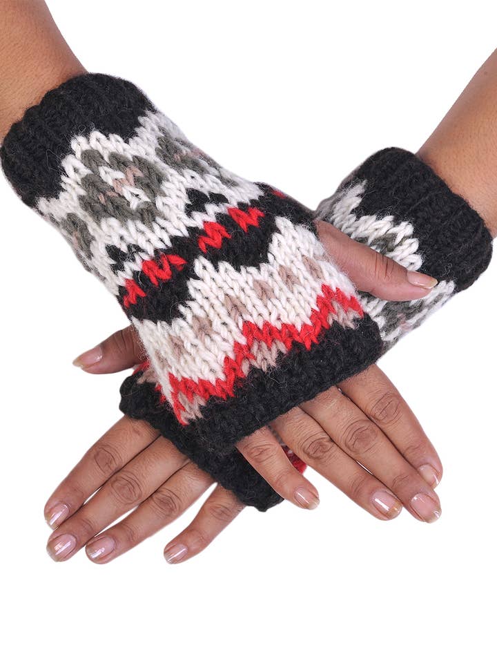 Manual de Woolen Padrão Tribal Melange por atacado de The Collection Royal / Royal Handicrafts