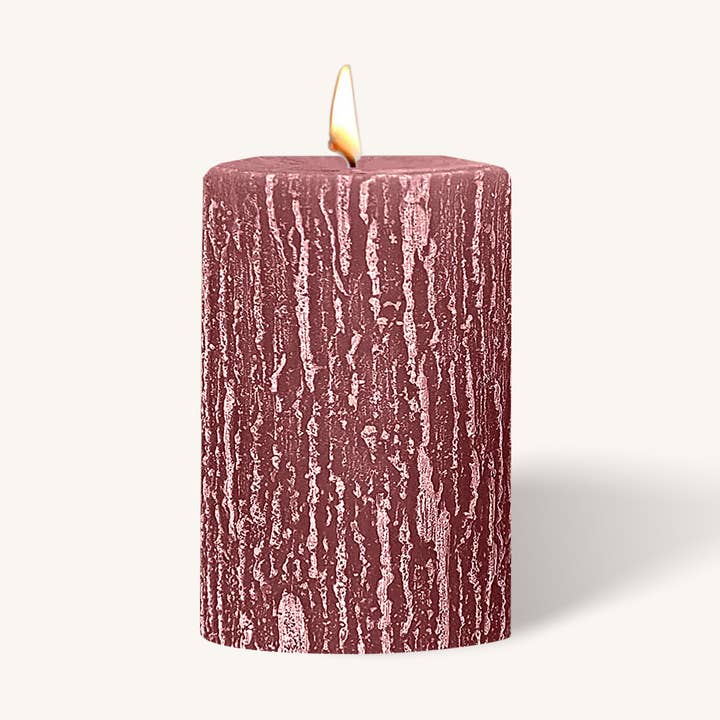 Hyoola Candles - Venta al por mayor Cirios pequeños - Velas Timberline Pillar, rosa envejecida, 2.5 x 3 pulgadas, paquete de 60