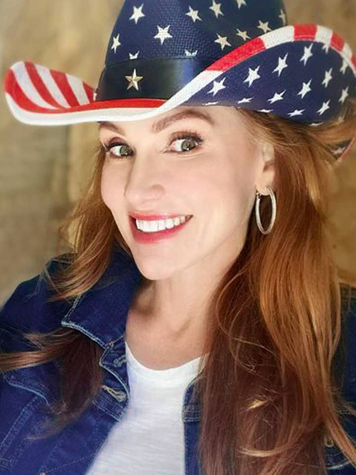 Western Cowboy Hat - American Flag for wholesale by KC Factory