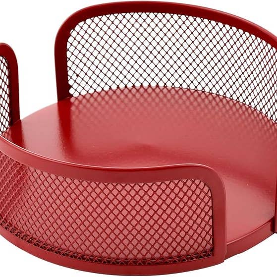 Burgundy Metal Mesh Coaster Holder for wholesale by Conimar Promotions
