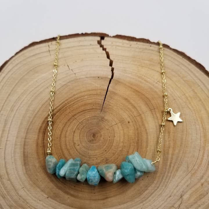 CHAKRA JEWELRY - Wholesale Pendant/Charm Necklace - Gravel Pendant Natural Stone Necklace